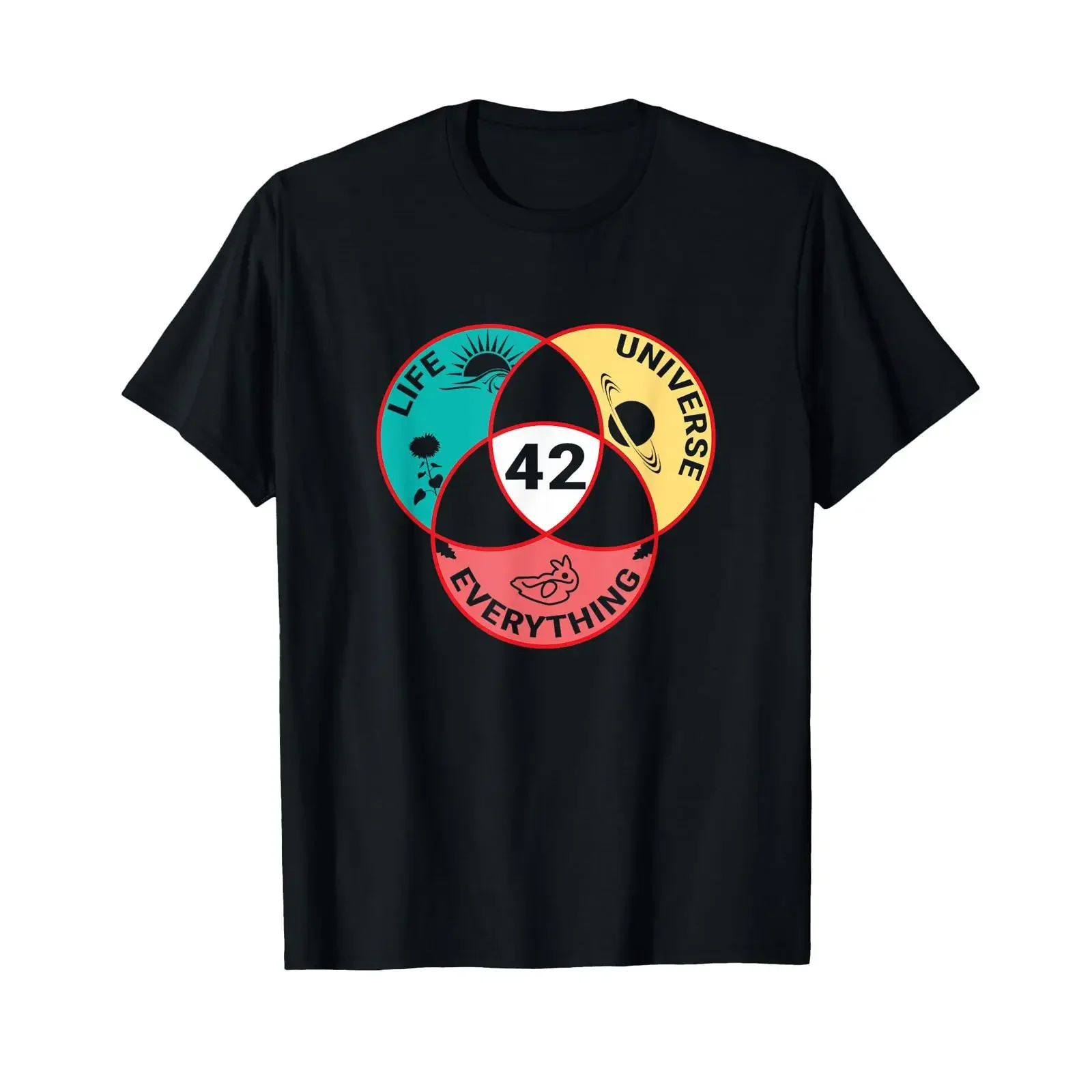 42 The Answer To Life Universe And Everything Science Design T Shirt vintage Washed fashion Stylish Stretched Casual Breathable
