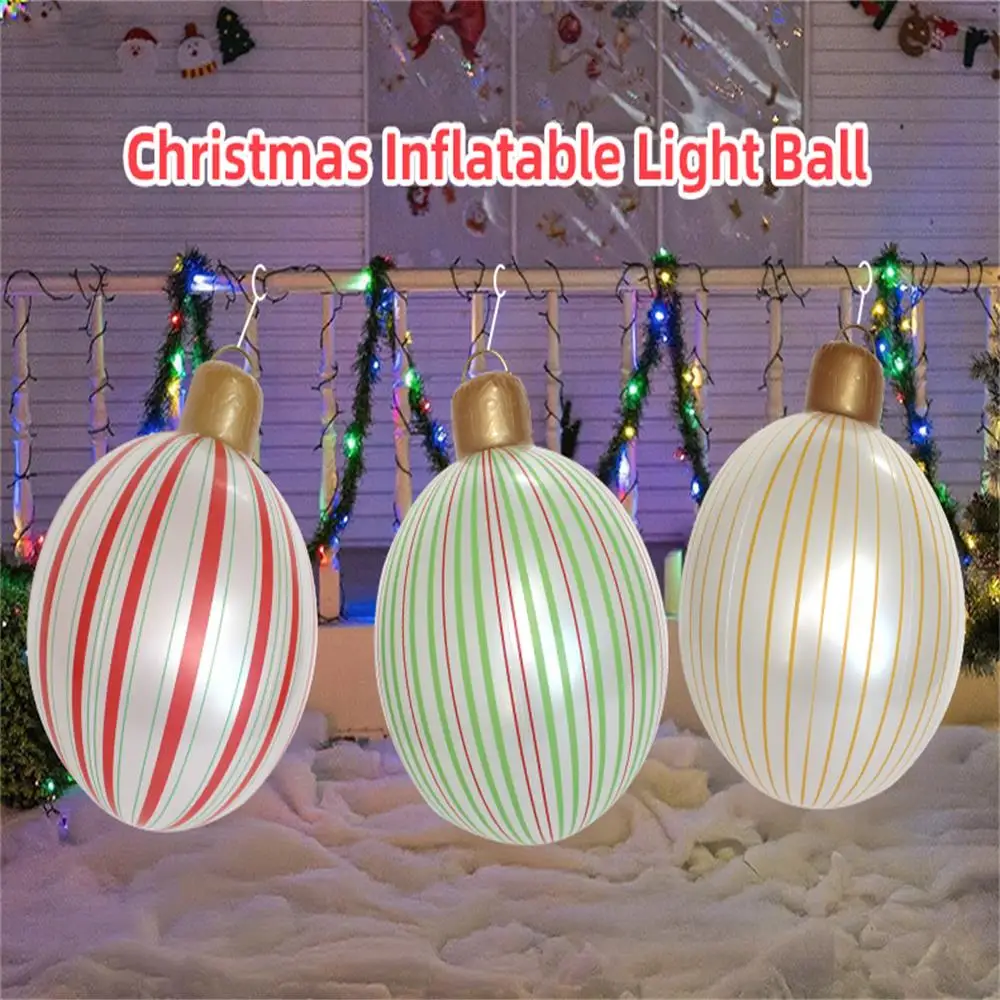 

Inflatable Christmas Ball Inflatable Christmas Lantern Ball Pearl Stripe Christmas Day Decoration Ball Courtyard Christmas Ball