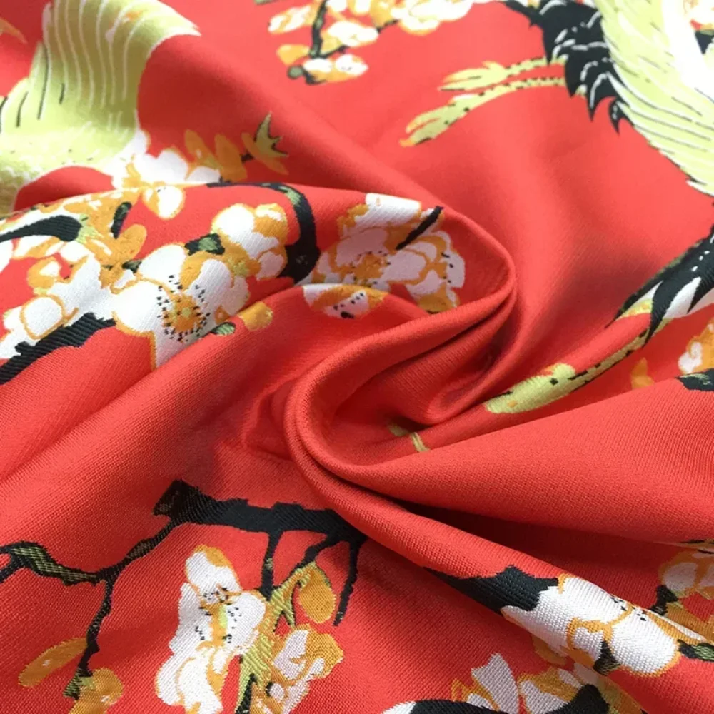 

Китайский журавль, жаккардовая парчовая ткань, весенне-осенне-зимнее платье, хлопковая куртка, ветровка, пальто, дизайн, ткань для шитья на метр