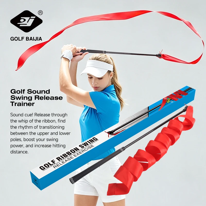 Golf Color Ribbon Swing Trainer Portable Full Swing Practice Golf Swing Speed Stick Golf Aid