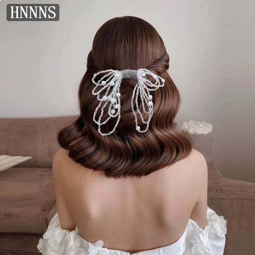 TOPQUEEN أنيقة الزفاف الزفاف مطرز مشبك شعر اليدوية القوس رائعة السيدات مأدبة حفلة كل يوم إكسسوارات الشعر YXA173