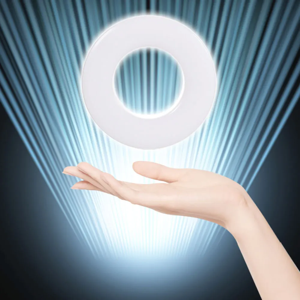 Mini Ring Fill LED Light Pocket Video Photography Lighting Pocket Live Vlog Clip for Phone iPhone iPad Laptop Camera