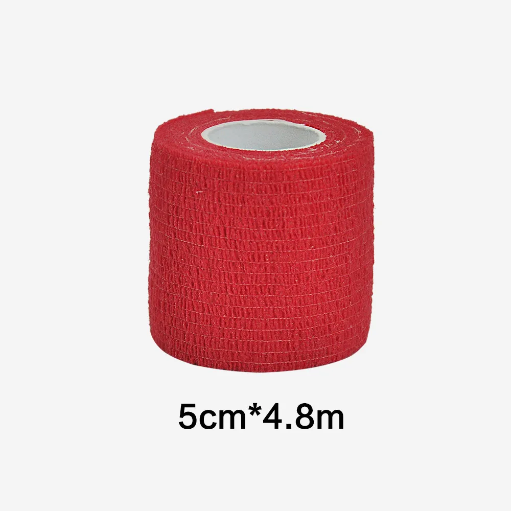 1/6/10 pcs Red Gauze Medical Bandage Self-adhesive Breathable Elastic Bandages for Sports Fixing Finger Wrist Leg