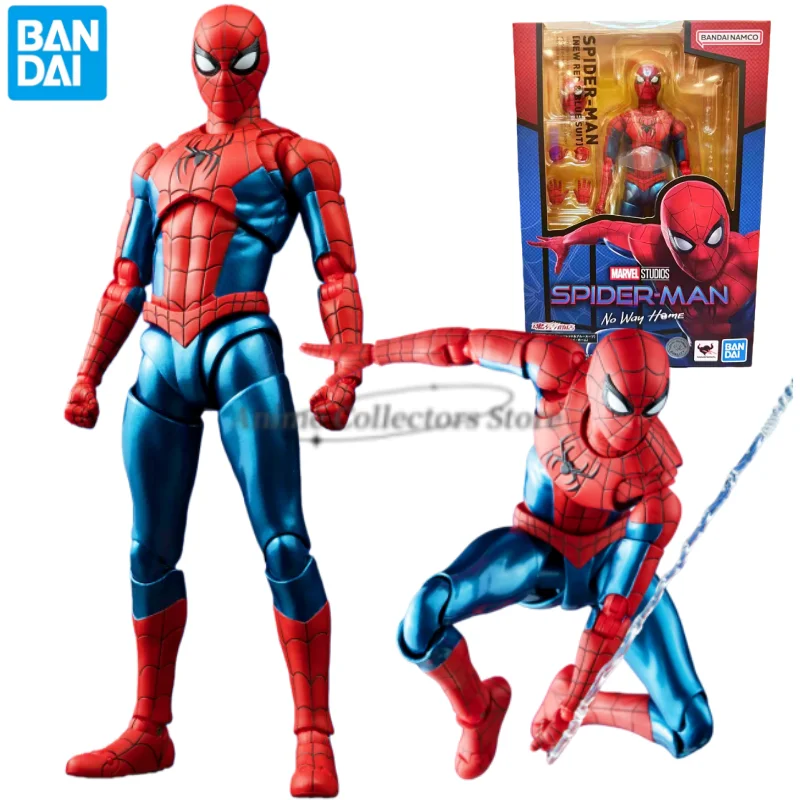 Original SH Figuarts SHF Spider Man 2099 Spider Man a través del verso de araña Personaje de anime Juguete Modelo Colección de adornos