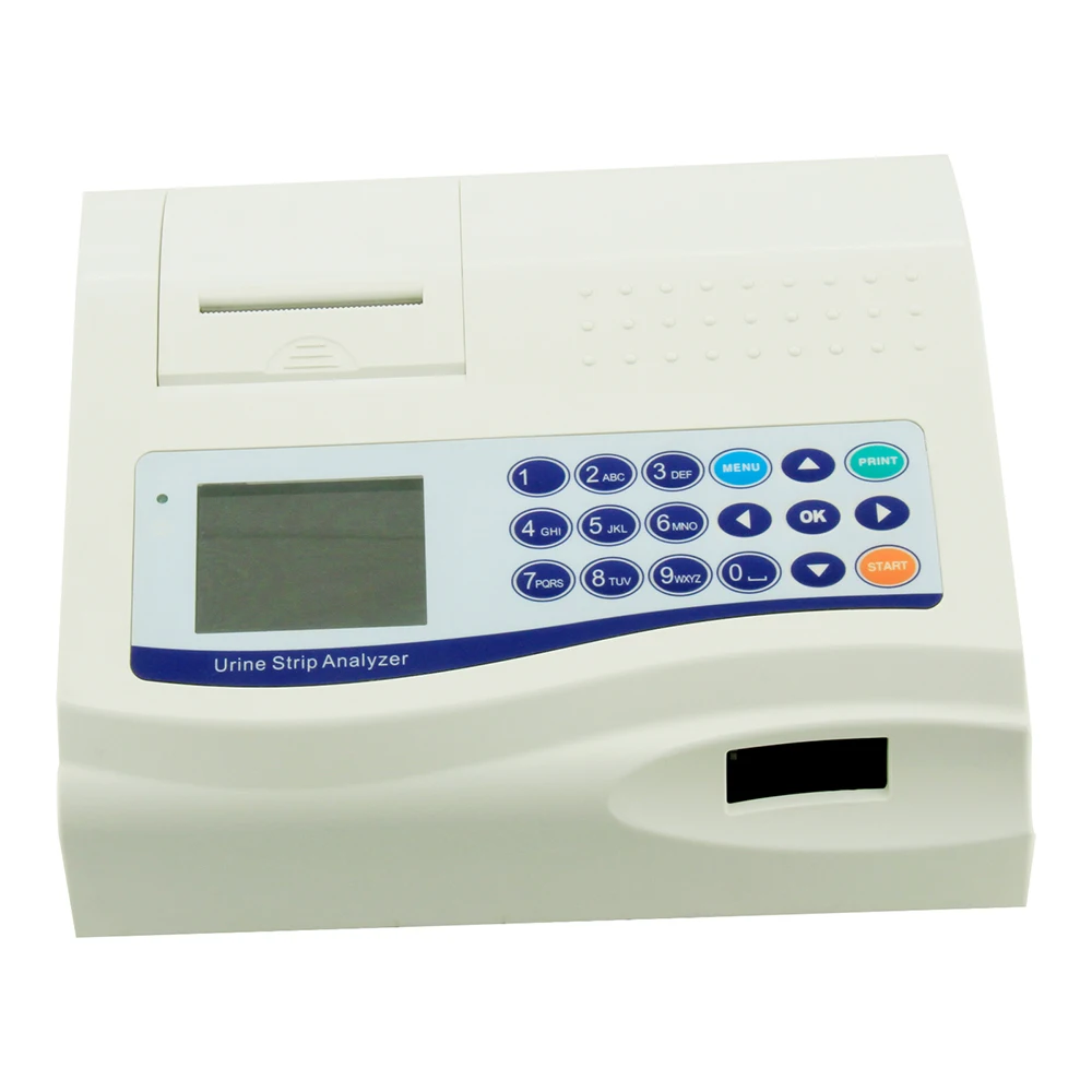 BC400 Urineanalysator 2,8 "LCD Urine-testmachine GLU BIL SG KET BLD PRO URO NIT LEU VC en PH Biochemie-analysator met printer
