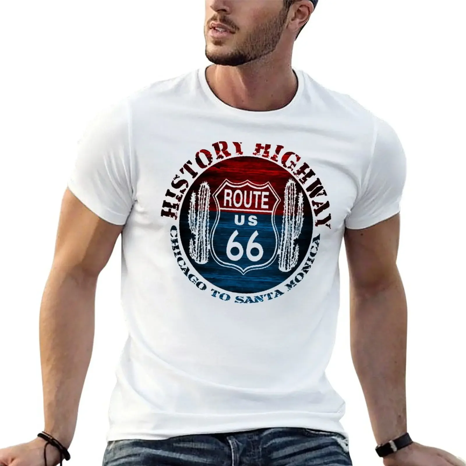 Route 66 The Great America Road Vintage Trip Perfect Gifts. T-Shirt street wear graphic t shirts funny t shirts for men