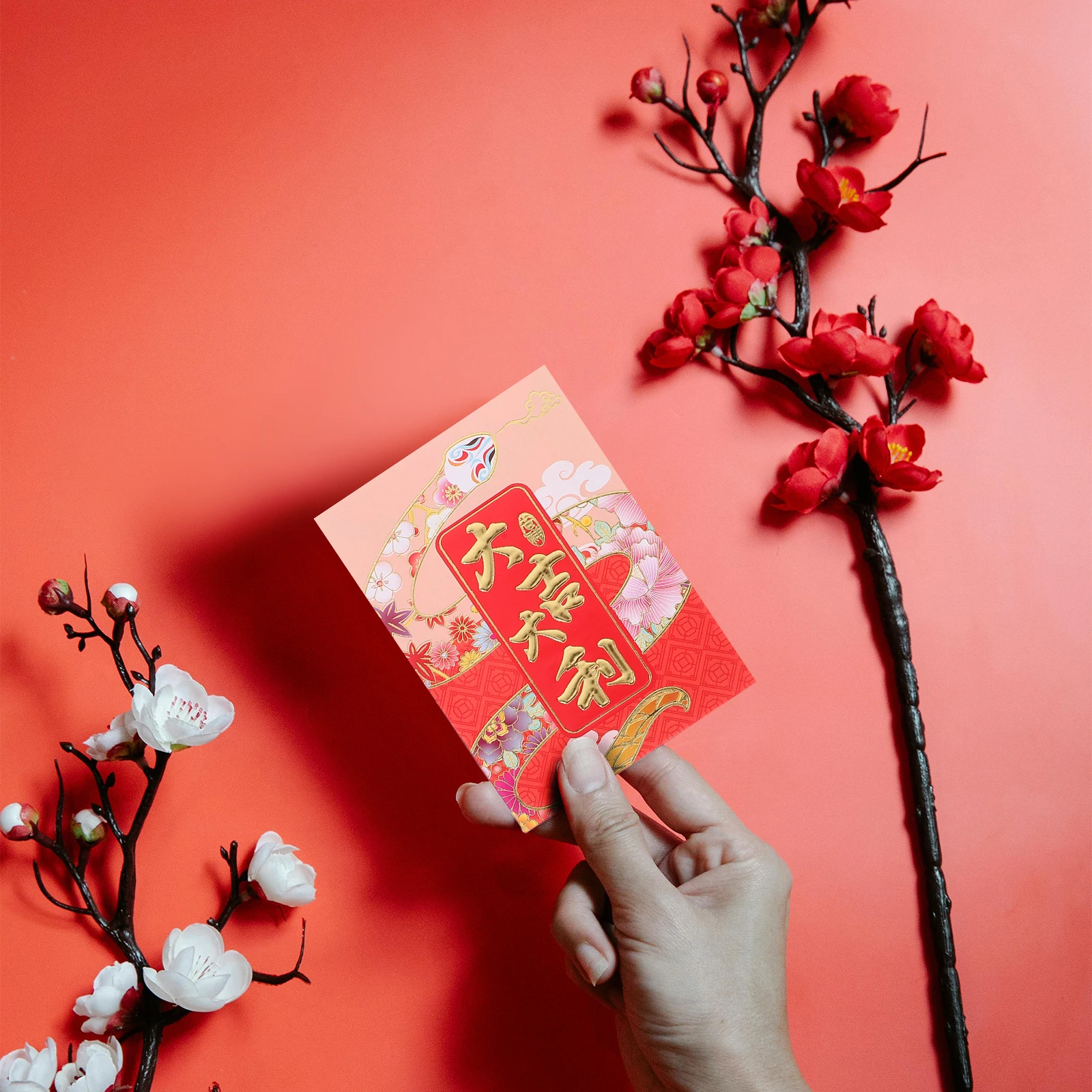 

36 Pcs Cartoon Snake Envelope Chinese Spring Festival Red Packet Bag Paper Lunar New Year Money Envelopes