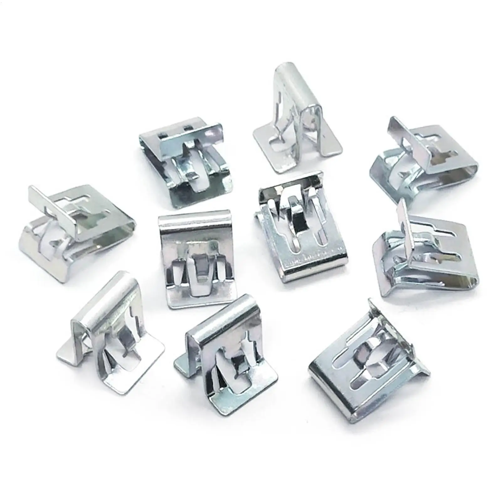 Metal Trim Retainer 10 Pieces U Shape Buckle Kit Universal Car Console Trim Retainer Clip For Automotive Repair Interior