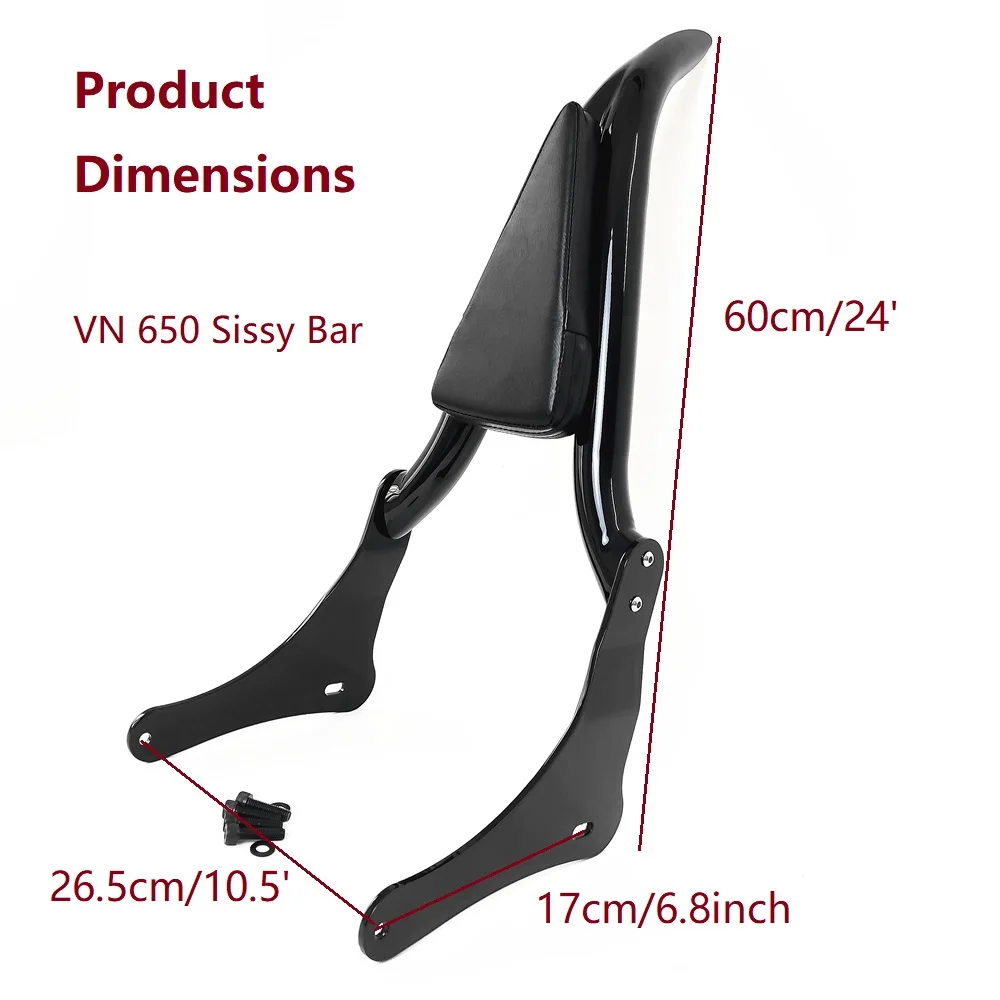 الدراجات النارية باكريست سيسي بار لكاواساكي فولكان 650 S EN650 VN650 S650 2015-2021 2016 2017 2018 2019 2020 2021 2022 #6