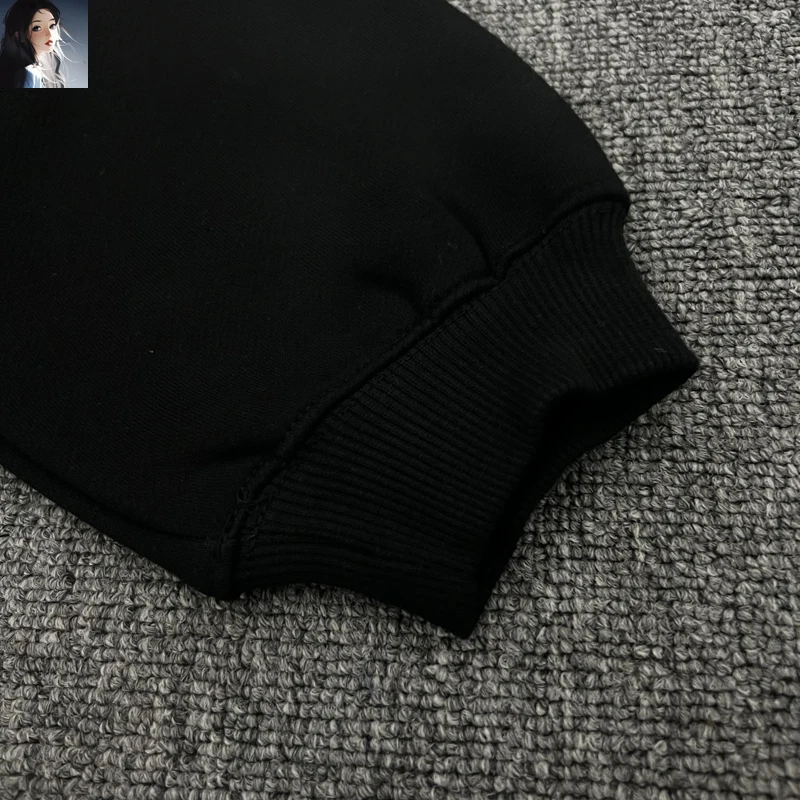 Camisolas pretas Kanye West para homens e mulheres, espuma você deve nascer de novo, tecido pesado, pulôveres de lã, streetwear com capuz, 1:1
