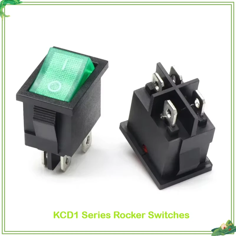 1/5/10pcs KCD1 Series Boat Car Rocker Switch 2/3/4/6 Pin 2/3 Position 6A/250V 10A/125V AC 15mm x 21mm Power Switches