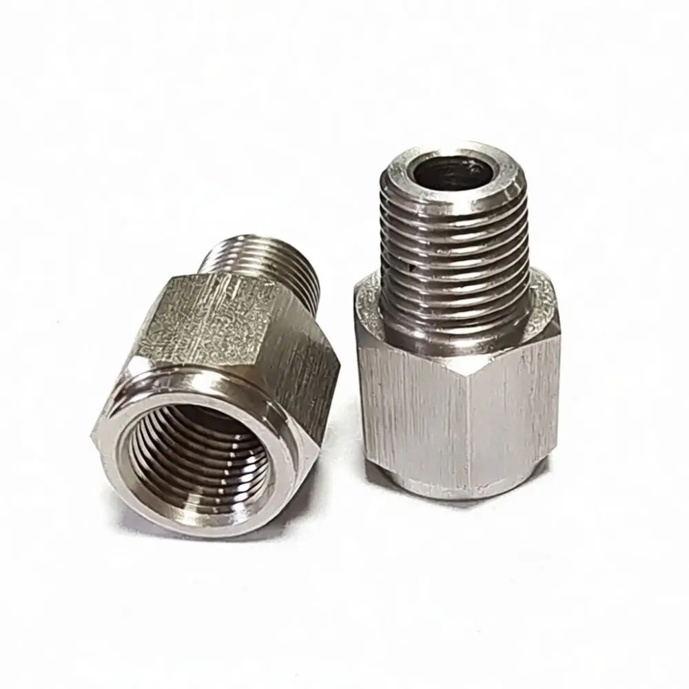 Stainless Steel Oil Pressure Adapter 1/8 NPT To M10 M12 Thread Fuel System Measuring Connector Car Diagnostic Testing Accessory