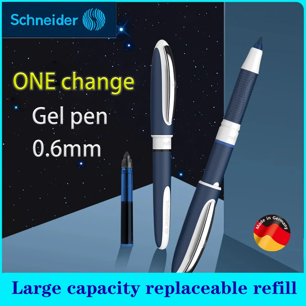 New Germany Schneider One Change Business Rollerball Gel Pen 0.6mm Ultra-Smooth Tip Back To School Kawaii Stationery