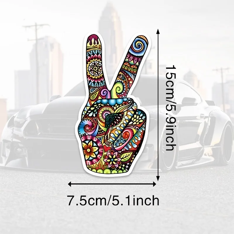 

Peaceful Vibes Adorable Peace Sign Vinyl Sticker for Car, Laptop, and Window Decoration