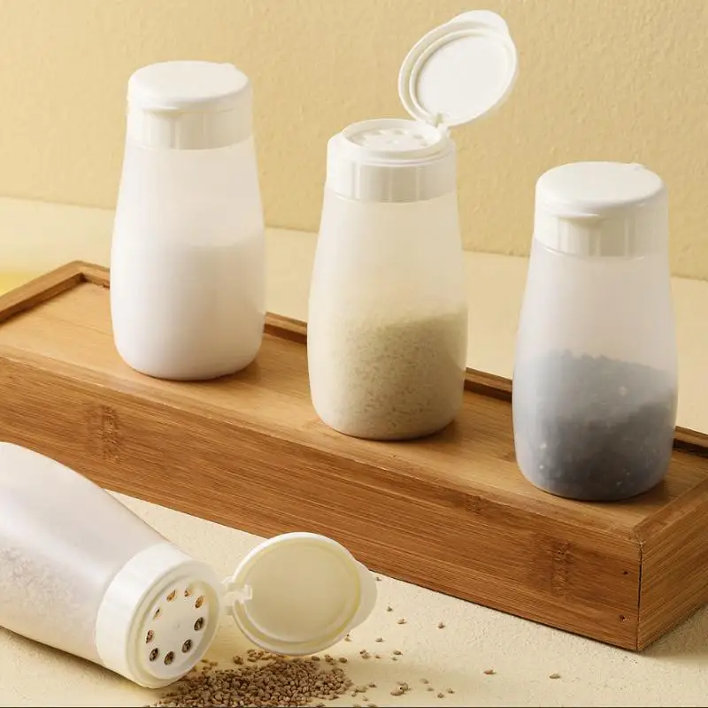 Kitchen Plastic Spice Bottle Barbecue Seasoning Bottle With Lid Salt Pepper Shaker Pepper Shaker Dustproof Mini Seasoning Jar
