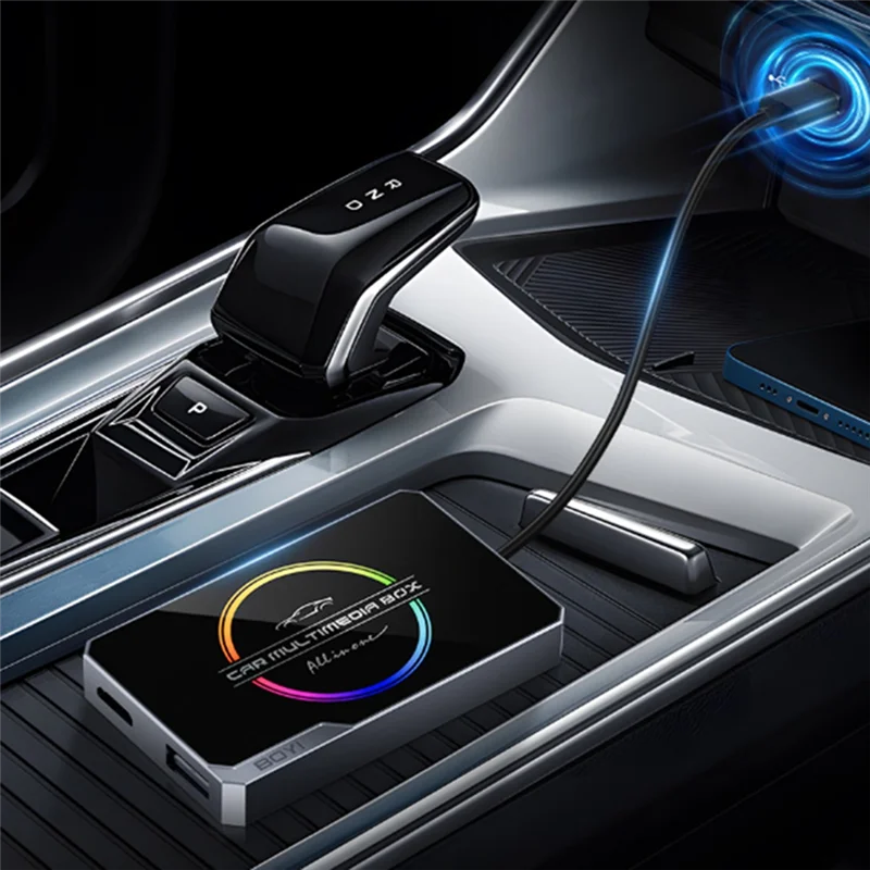 

L52A-Carplay Smart Box 4K HD Wireless Android 12 для Netflix IPTV AI Box Android Auto 2 ГБ + 16 ГБ адаптер Carplay