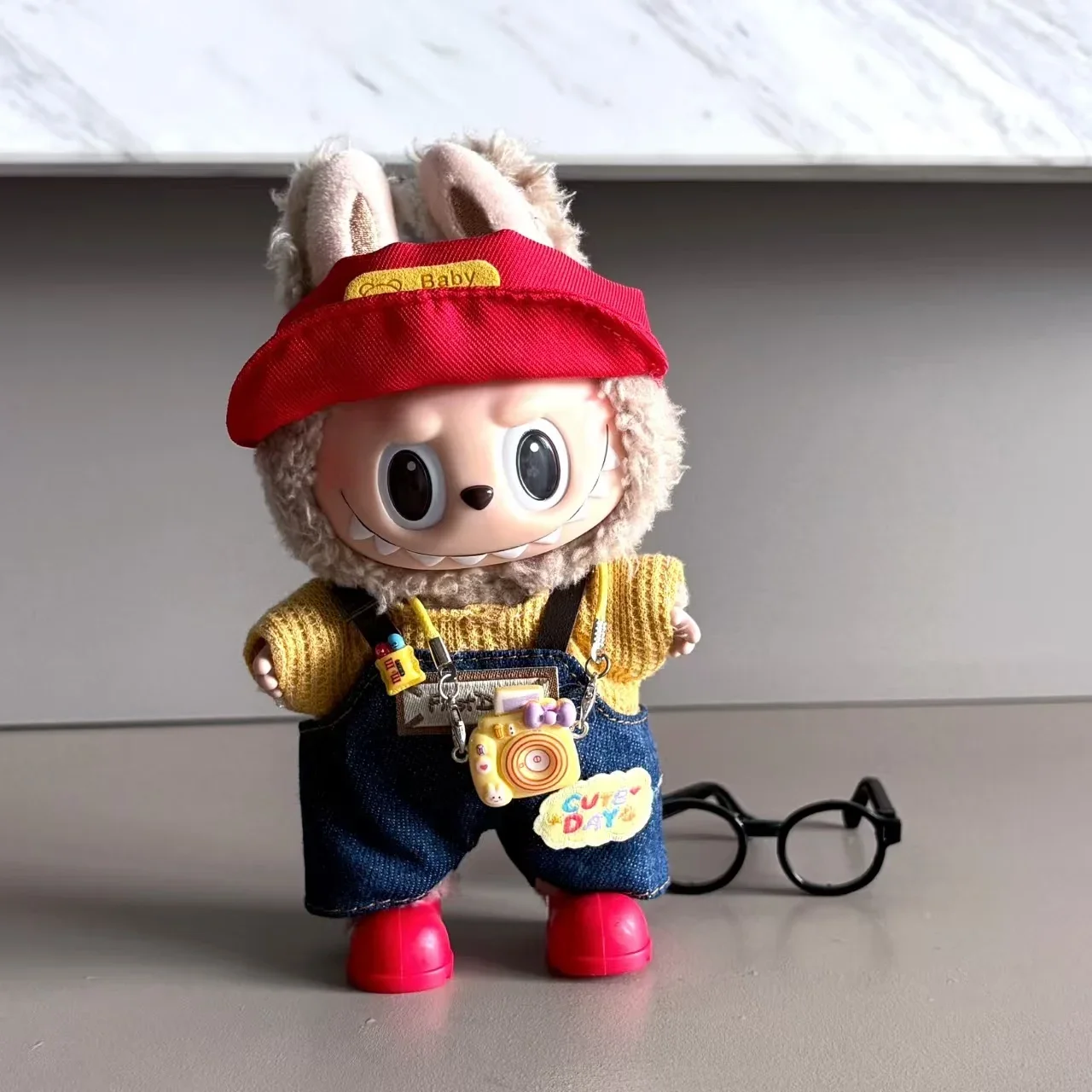 1 قطعة ل 17 سنتيمتر Labubus ملابس دمى صغيرة الزي قبعة الملابس الأحذية Labubu II إكسسوارات دمي زراعة الجلوس لعبة الحفلات اللعب #2