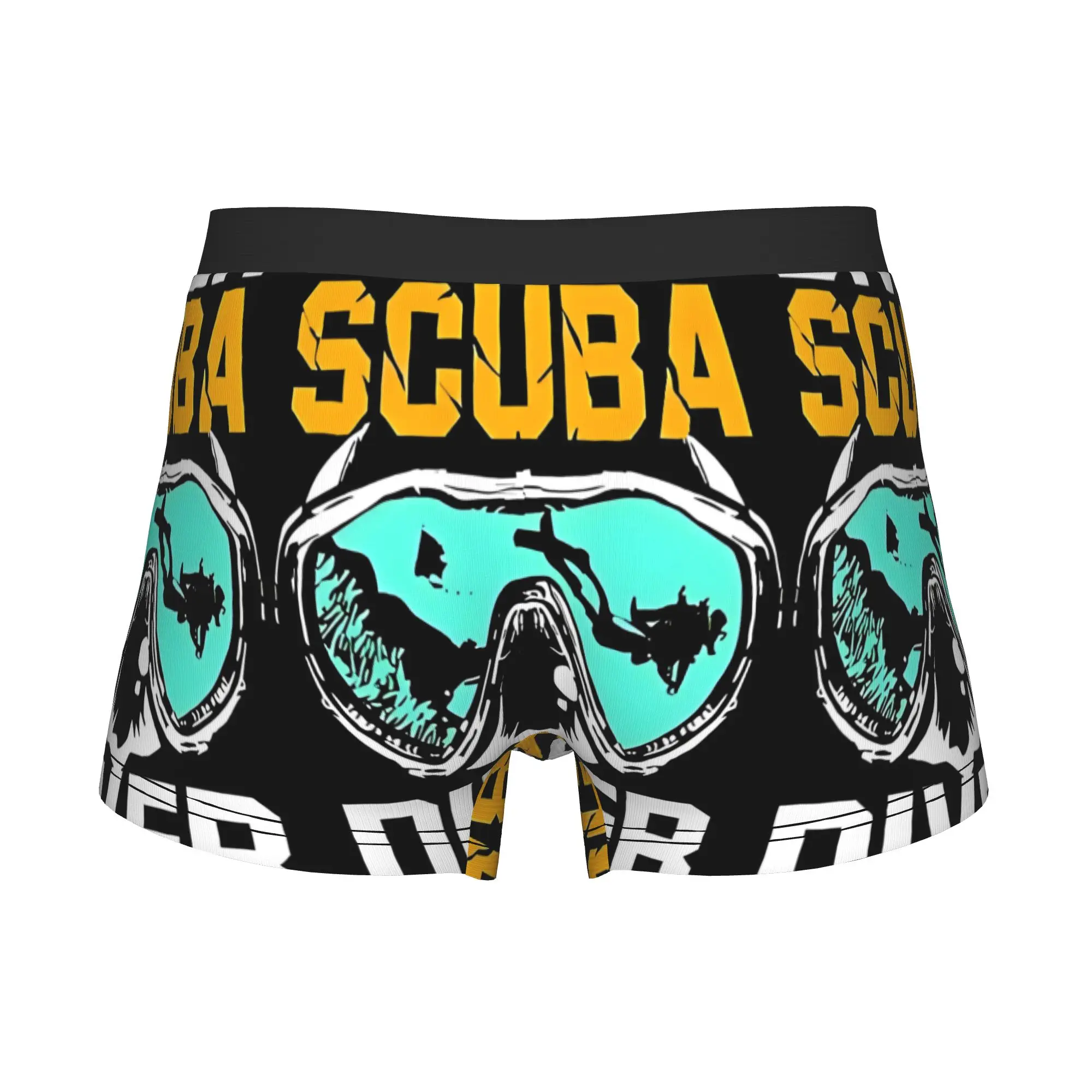 Funny Scuba Diving  Boxers Shorts Mens Diver Glasses Briefs Underwear Cool Underpants