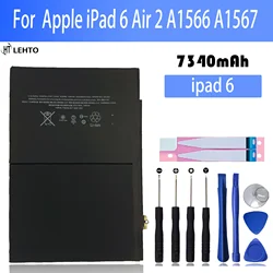 Batería de repuesto para Apple iPad 6 Air 2, A1893, 7340mAh, A1566, A1567