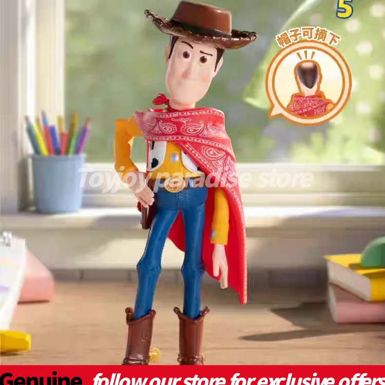 Figurine Anime Woody de la Série Forever Friends de Toy Story 5, Boîte Mystère, Mignonne, avec Chapeau Détachable, Décoration de Bureau, Cadeau de Collection