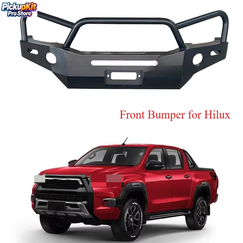 

Heavy-Duty Steel Bullbar Front Bumper for Hilux Rocco 4x4 Off-Road Direct Fit Pickup Truck Accessory