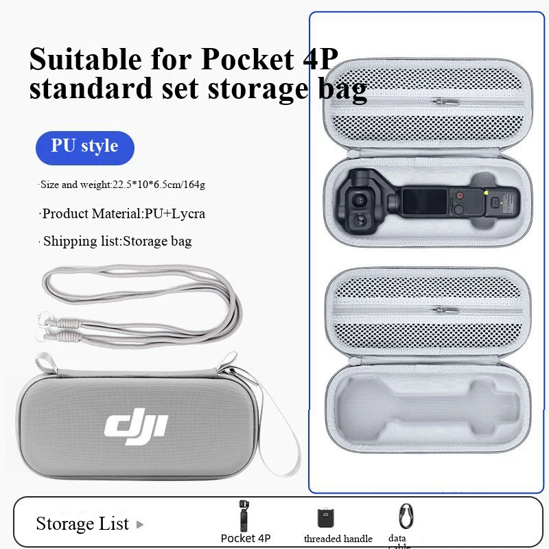 Storage Bag For DJI Pocket 4 Pro Camera Case PU Shockproof Hard Shell Protective Case Travel Accessories Box For Pocket 4P - view 6