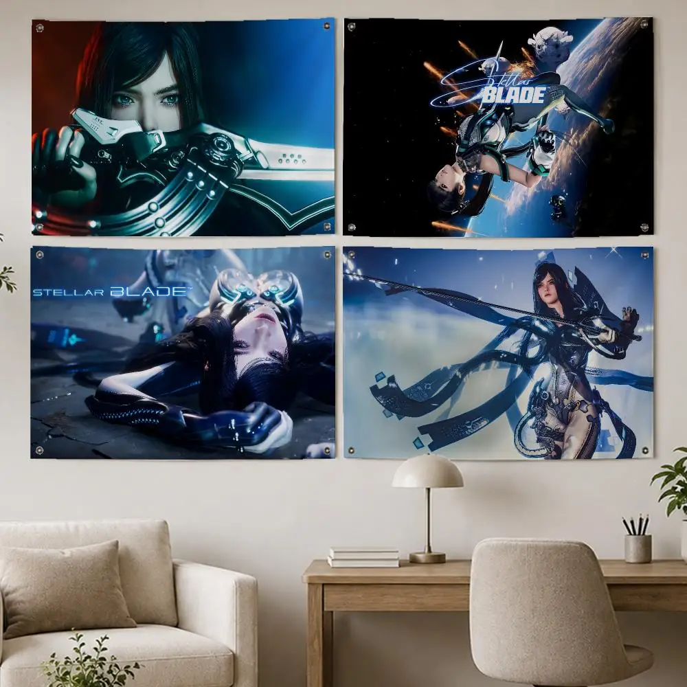 Ultimate Game Stellar Blade Flags Room Home Decor Wall‑Hanging Art Banner, Outdoor for Bedroom Party Background Decoration