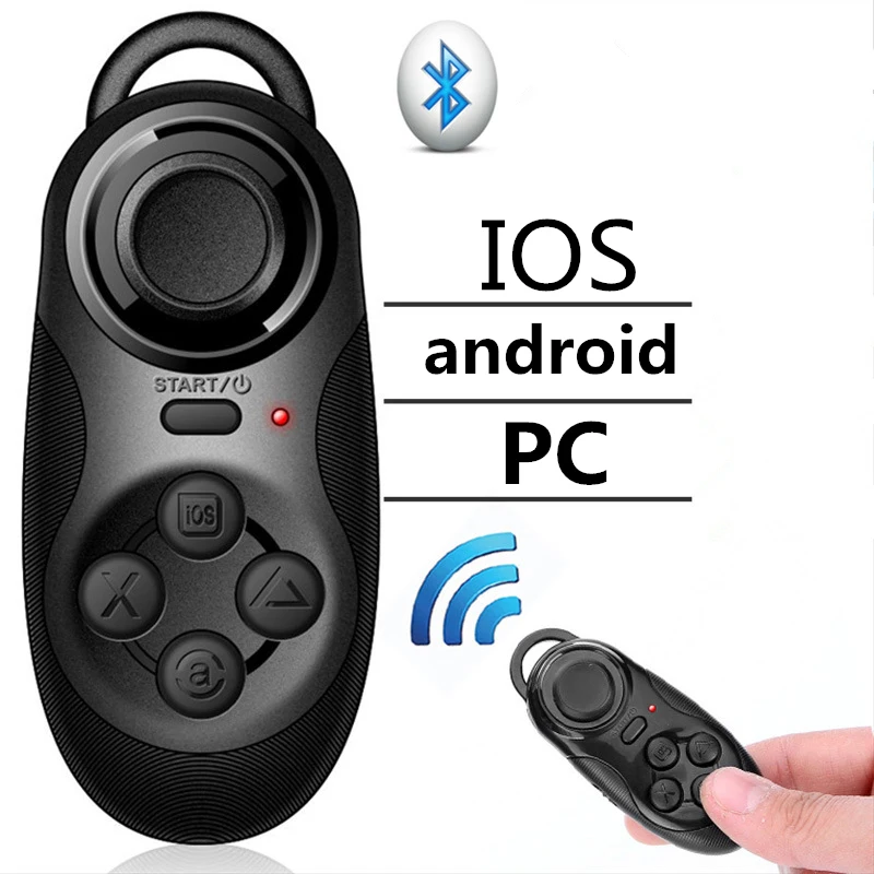 Mini Gamepad Wireless V4.0 VR Controller Remote Pad Gamepad Rechargeable VR Vidoe Game Selfie Flip E-Book PPT Mouse