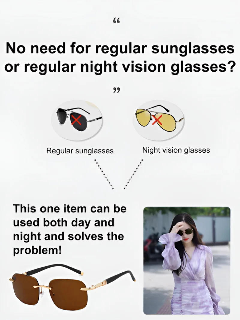 نظارات شمسية مستقطبة عالية الدقة للحماية من الأشعة فوق البنفسجية للرجال