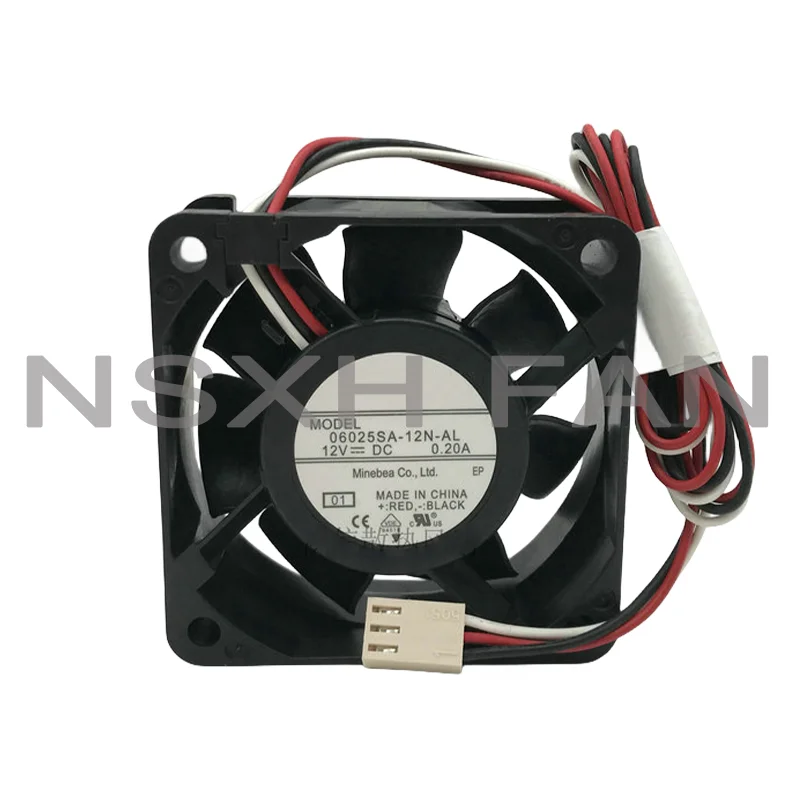 06025SA-12N-AL 01 12V 0.20A 60x60x25mm 3-Wire Server Cooling Fan