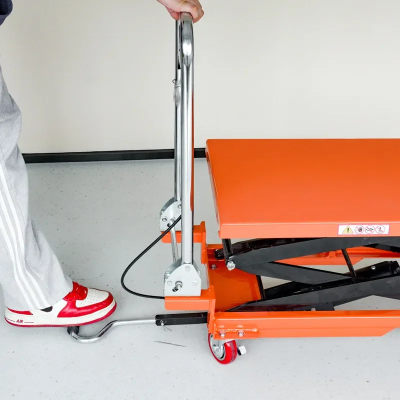 Hydraulic Platform Car 150kg Load Capacity Heavy Duty Lifting Cart for Warehouse Workshop Garage Tool Trolley