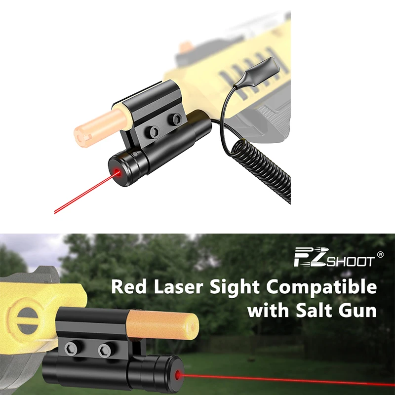 

EZshoot Red Laser Sight Sighting for Insect Salt Gun 2.0 and 3.0 with Optional Switch and 2 Set of Batteries for hunting