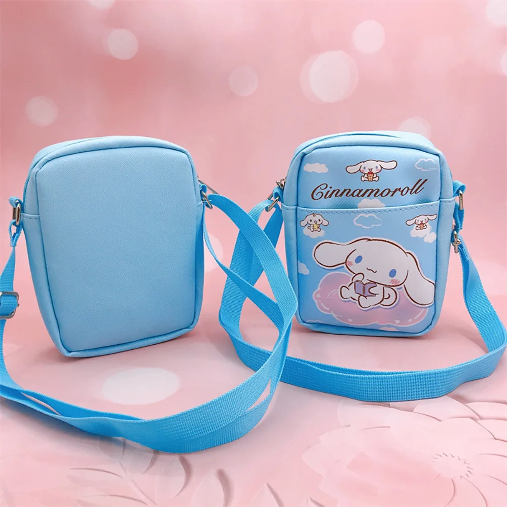 Cinnamoroll Kuromi Bolsos cruzados Bolsas de mensajero de hombro Mochilas portátiles de dibujos animados lindos Bolsa de monedas Kawaii Regalos para niños y niñas