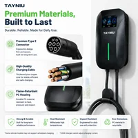 Chargeur mural TAYNIU 7KW pour véhicule électrique, type 2, 32A, monophasé, contrôle par application, station de recharge pour véhicule électrique, câble de recharge de 5 m, chargeur de niveau 2 5