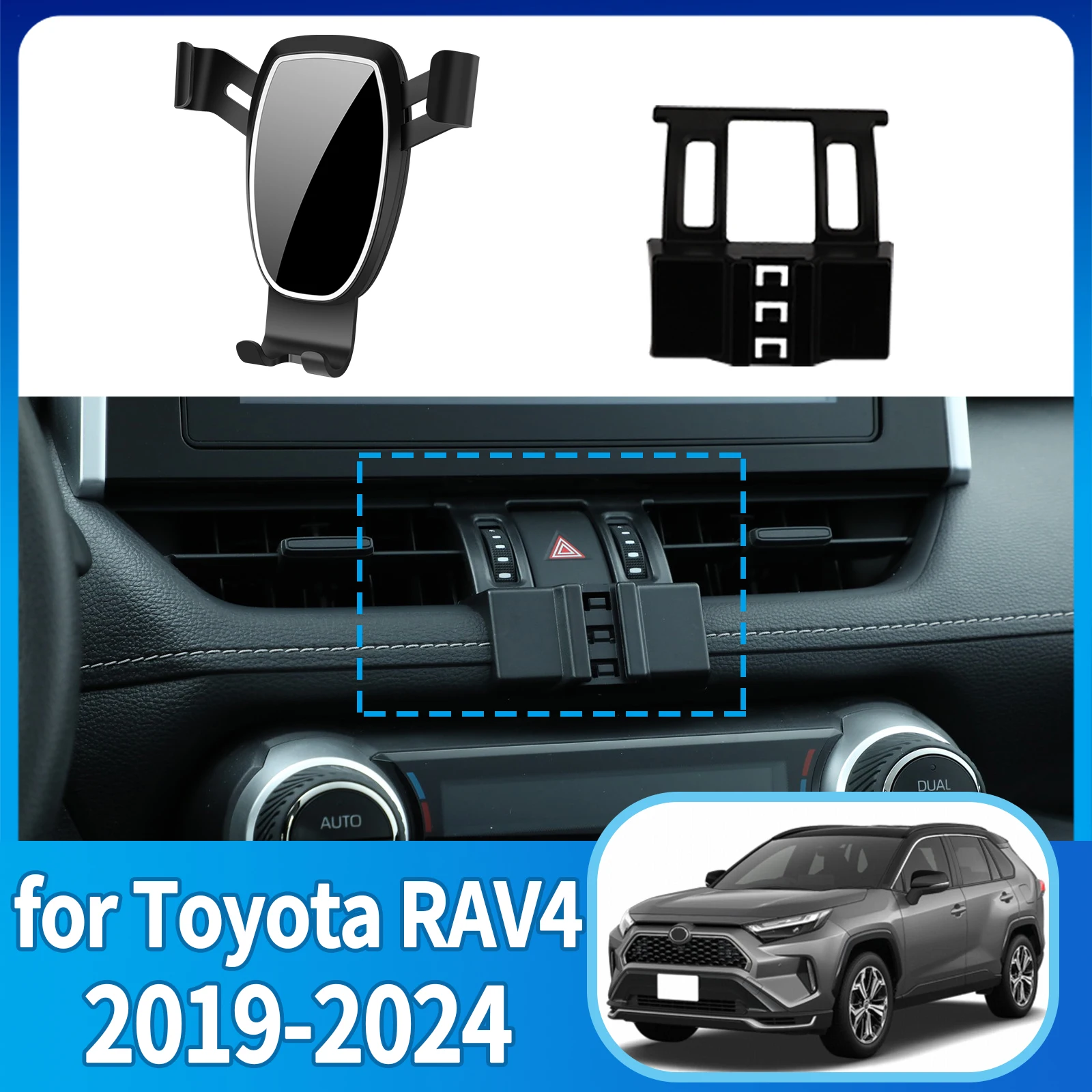 

fit for Toyota RAV4 2019-2024 RAV 4 XA50 Hybrid Anti-Shake Screen Base Phone Holder Mount Stand ​​ Dedicated Car​​ accessoires