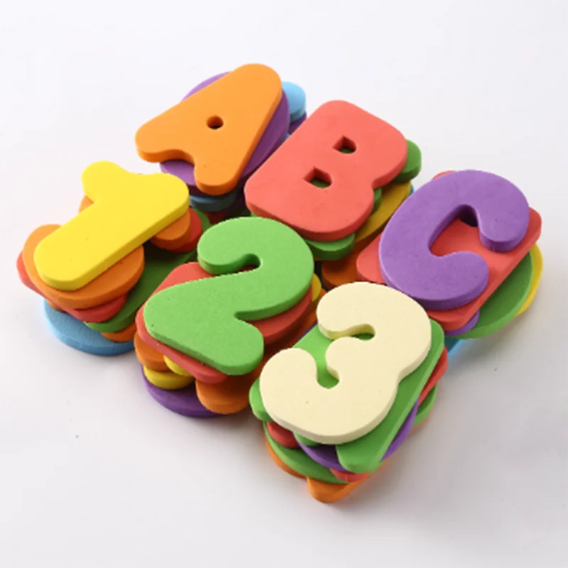 Puzzle cognitif pour enfants, lettres EVA trempées dans l'eau, numéros de salle de bain, douche, éducation précoce, jouets de jeu aquatique