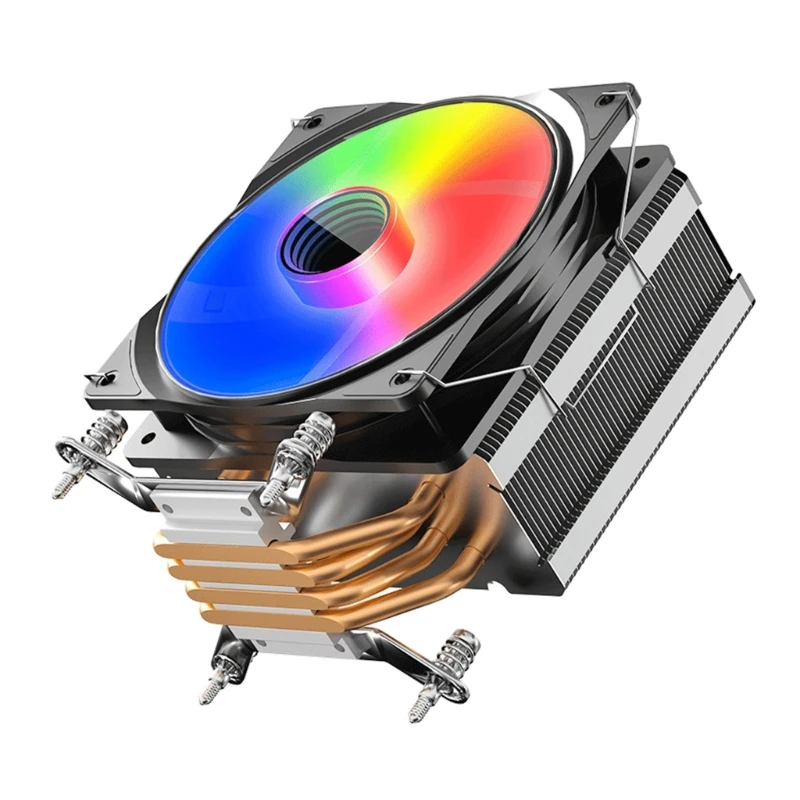 พัดลมระบายความร้อน CPU 4 Heatpipes PC หม้อน้ำพัดลมระบายความร้อน PWM พร้อม LED Y9RF