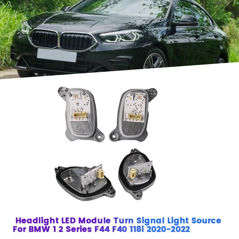 Full Set LED Headlight Module 63119448115 63119448116B For BMW 1 2 Series F40 F44 2020-2022 DRL Angel Eye Source Lights