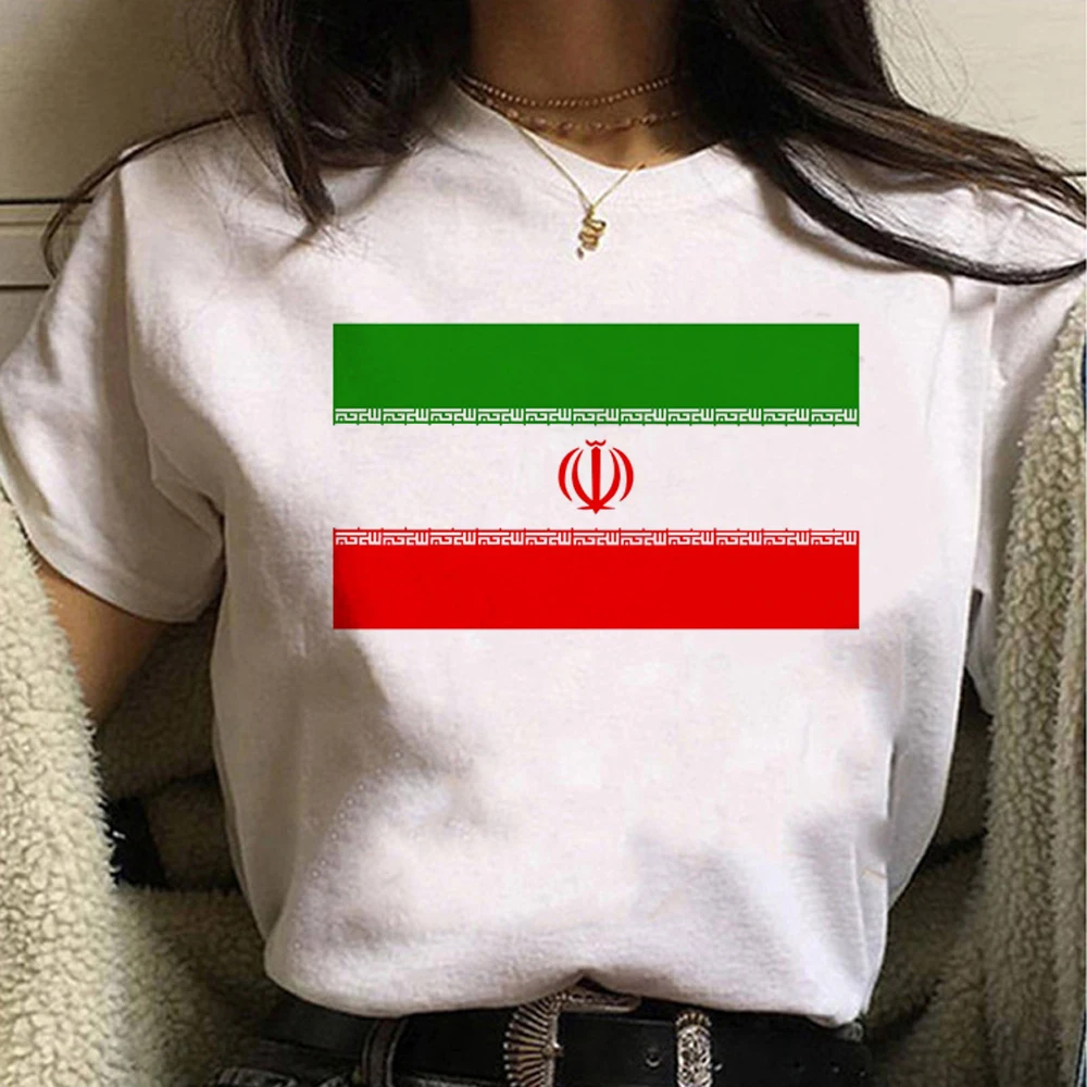 NONE Iran T-Shirt Damen Harajuku T-Shirt weibliche lustige Kleidung 3