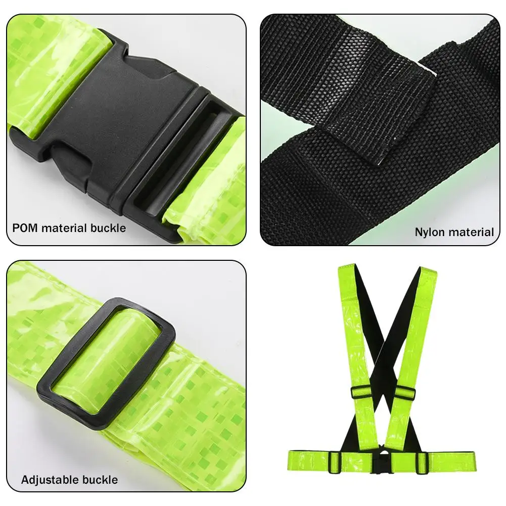 Outdoor Supplies Reflective Elastic Vest Night Running Cycling Reflective-Cloth Adjustable Safety-Vest Riding Equipment image 5