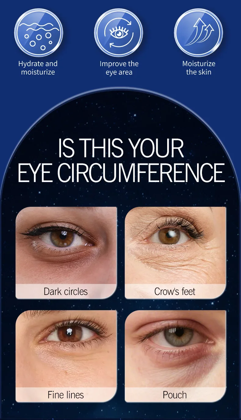 كريم عين TVLV Snake Venom Polypeptide كريم عين مرطب للعناية بالعين كرة ذيل السمكة