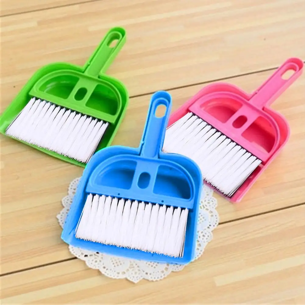 Mini Plastic Brooms Dustpans Home Cleaning Sweeper Dustpan Set Keyboard Cleaner Hand Brush Dustpan Set Children Brush Cleaner