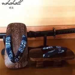 WHOHOLL Geta Man Japanese Geta Slippers Summer Indoor Flip-flops Wood Clogs Shoes For Man Naruto Cosplay Cosutmes Shoes