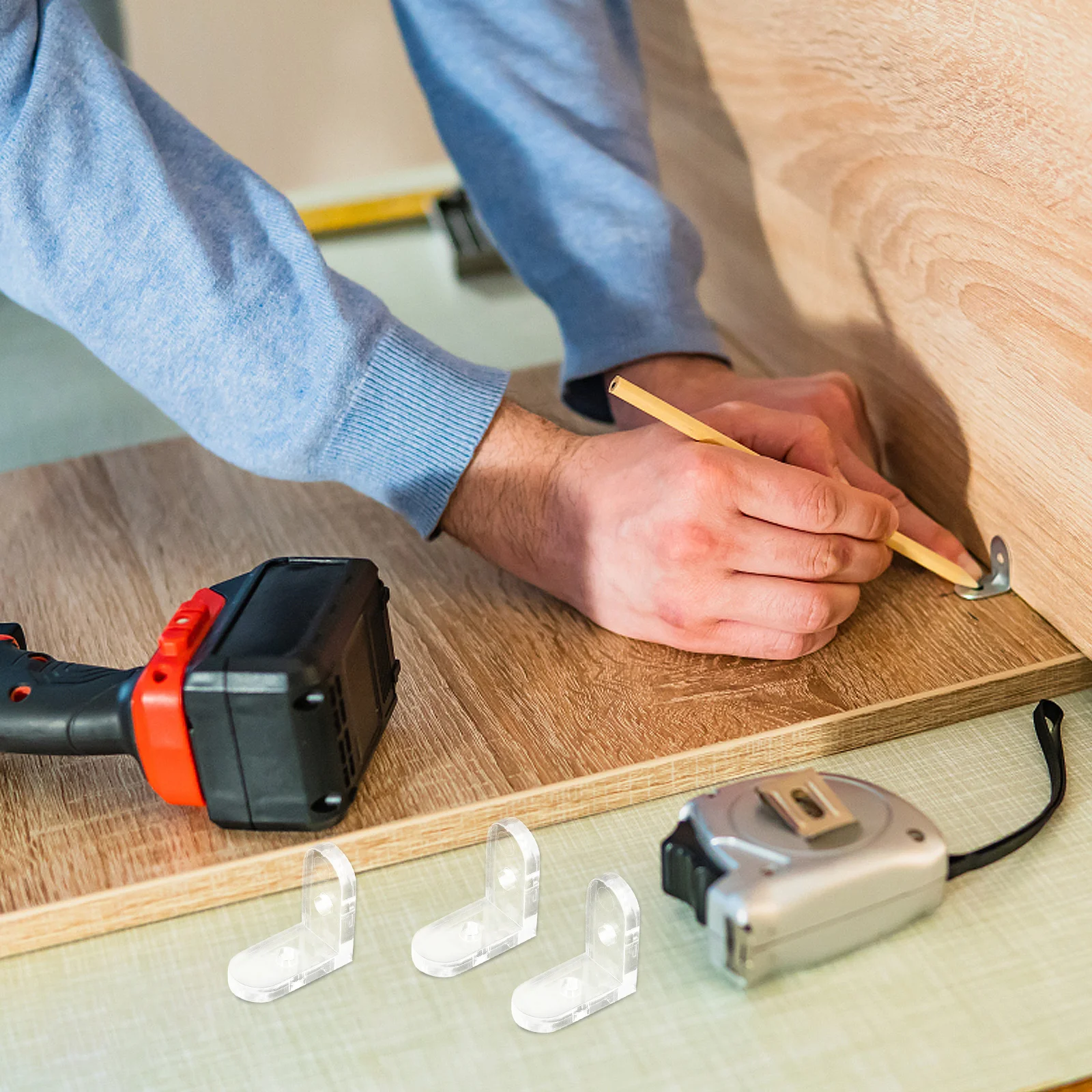 

10pcs Acrylic Corner Brackets L Shape Clear Transparent Fixer For niture Wood Joint Support Protector Guard Reusable Edge