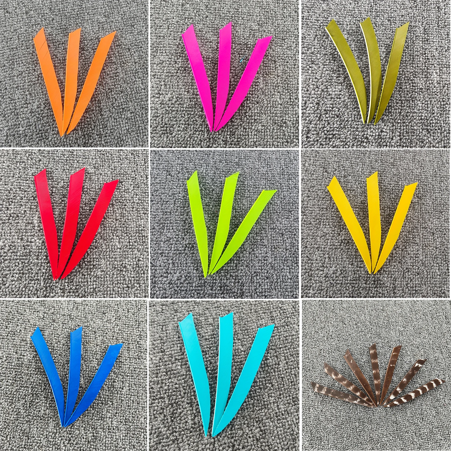50Pcs  4 inch  Feather Turkey Feather Solid Color Droplet Teardrop Shape Broadhead Feathers Bamboo Arrows Wood Arrows Accessorie