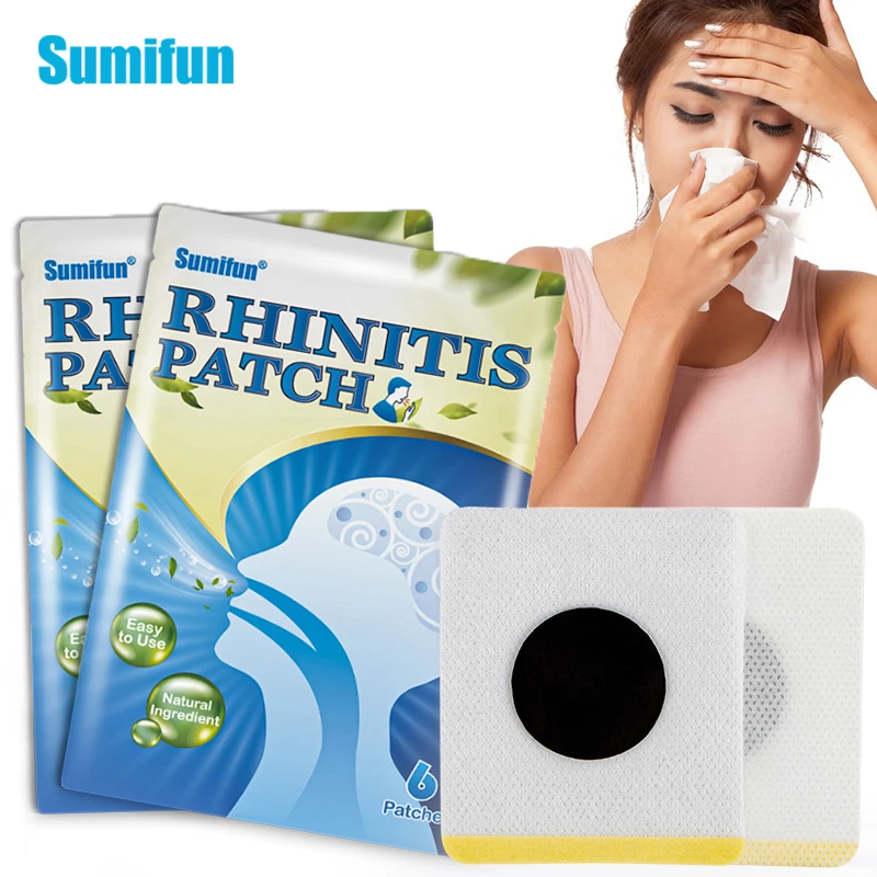 12pcs Sumifun Rhinitis Treatment Patch Cold Fever Stuffy Nasal Congestion Lungs Anti-cough Sore Throat Soothing Medical Plaster