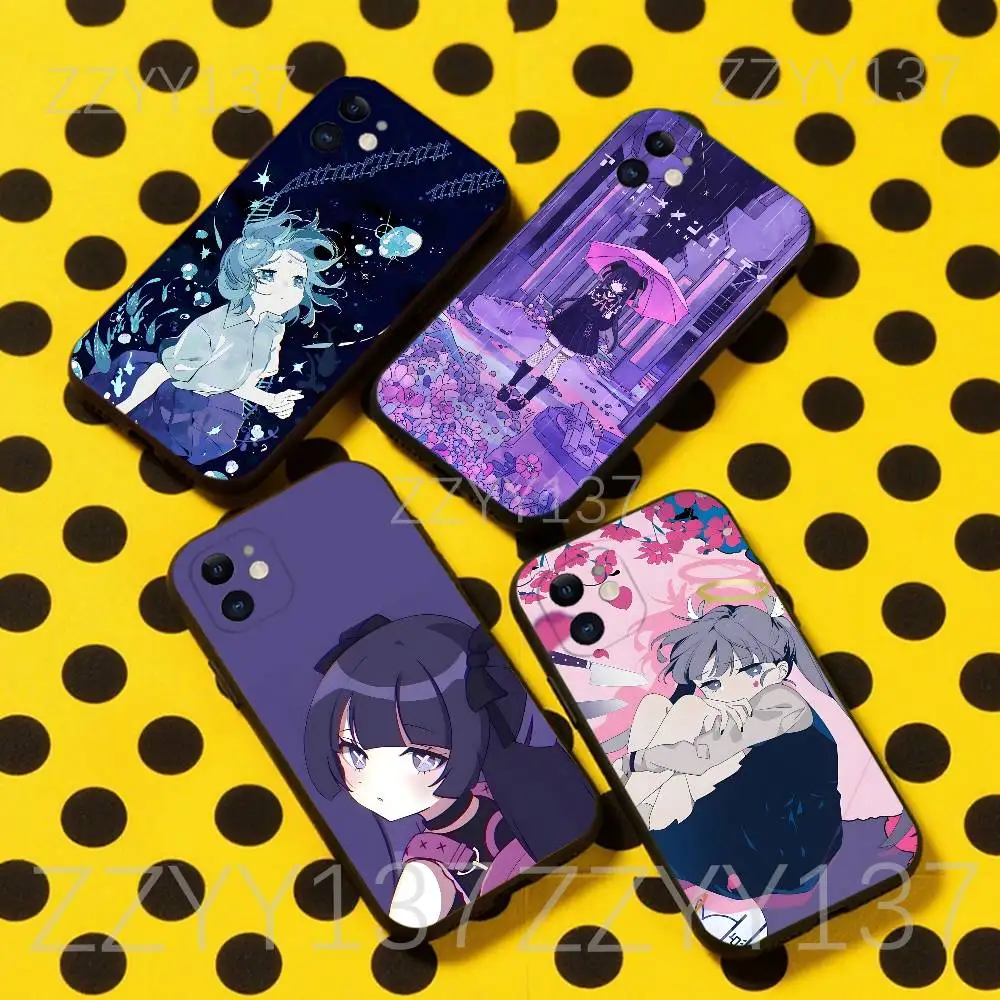 Tuyu الموسيقى اليابانية JPOP جراب هاتف آيفون 17,16,15,14,13,12,11,Pro,Max,Plus,Air,X,XS,XR,SE,8,7,Mini,Soft Black Funda