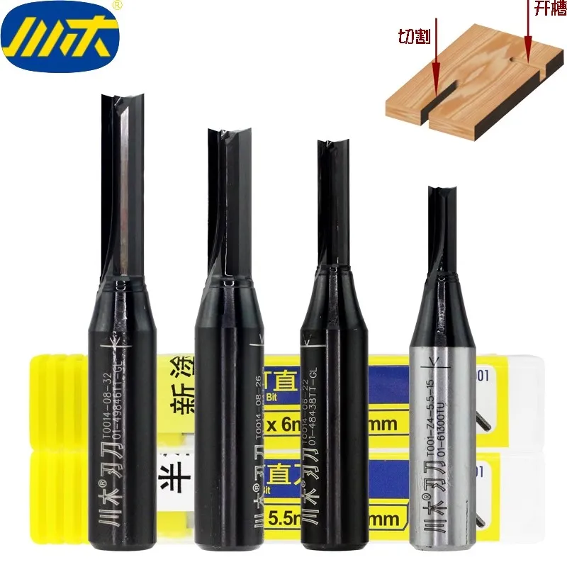 Chuanmu-tct Faca Reta para Trabalhar Madeira Máquina de Gravura Double Edge Placa de Liga Dura Shank 15 Particle Board T001