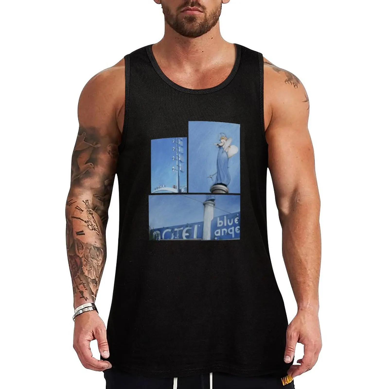 

Blue Angel Tank Top t-shirt for men T-shirt sports Man clothes for gym gym clothes men