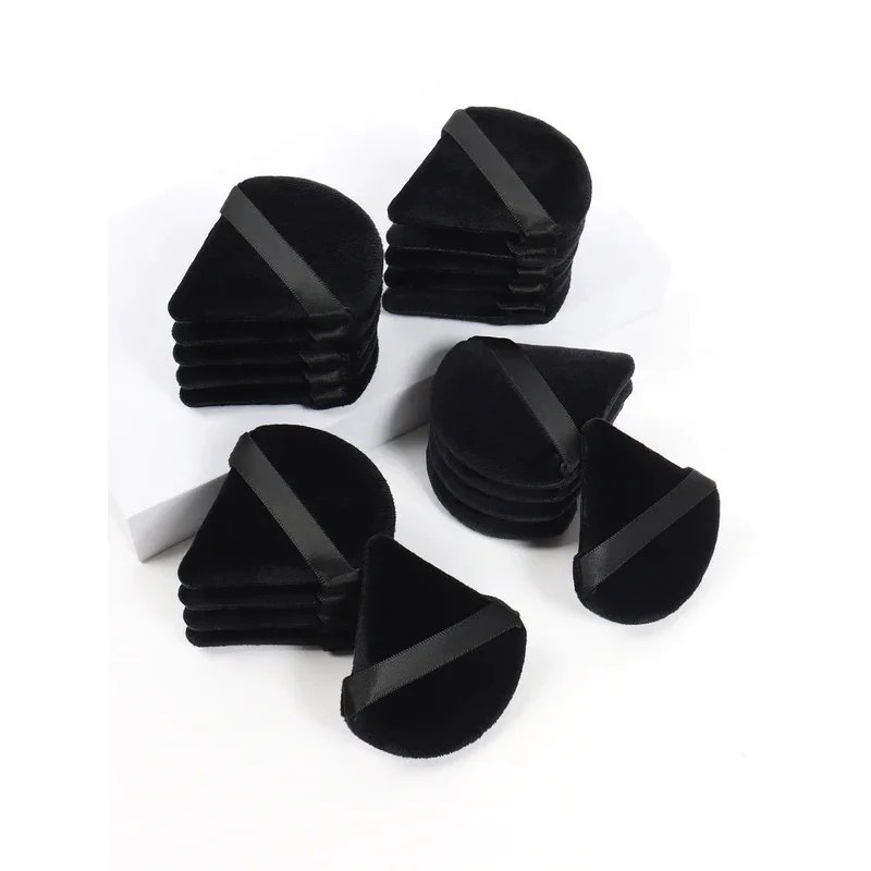 

Black Triangle Powder Puff Facial Makeup Sponge Soft Velvet Cosmetics Puff Mixer Beauty Foundation Make-Up Sponge Makeup Access